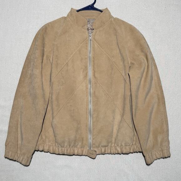 Kings Road Jackets & Blazers - Vintage Rare 1960s Kings Road Tan Suede Zip Up Jacket Made in New Zealand Sz M